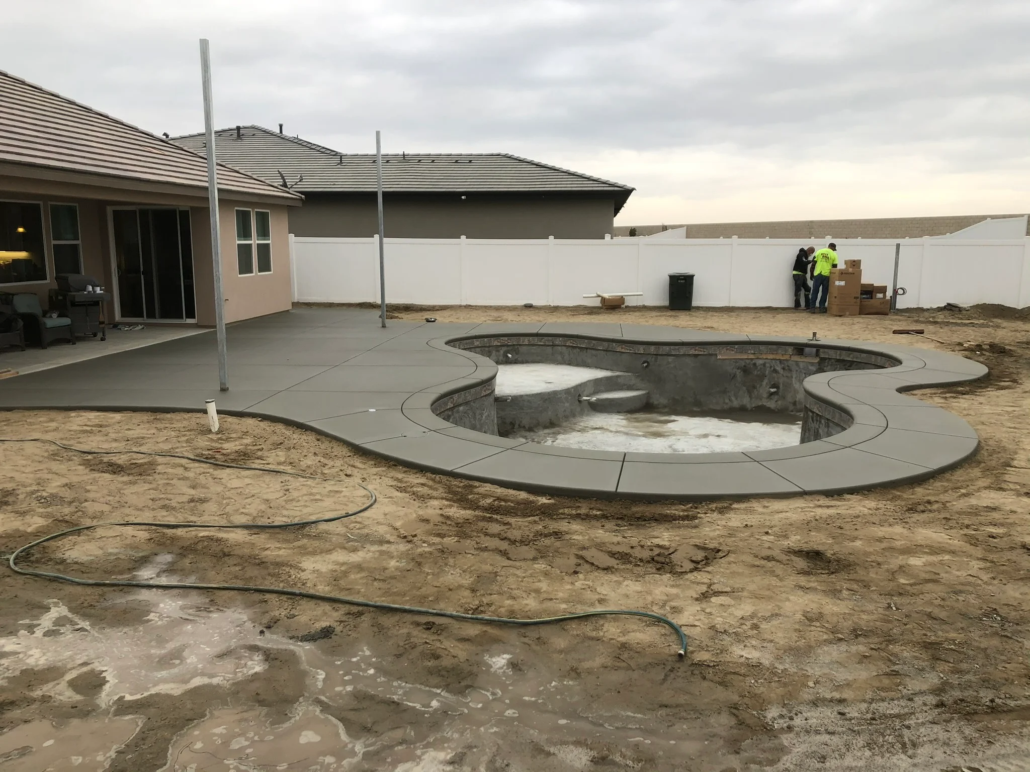 Pool being remodeled