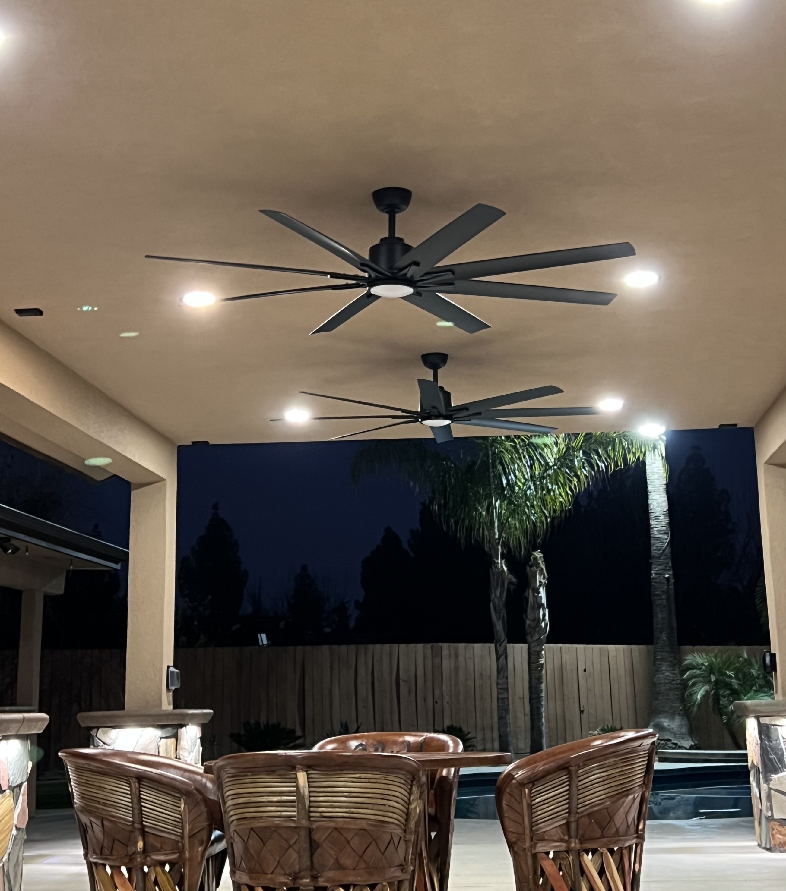 Elegant patio ceiling